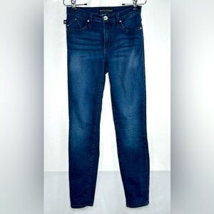 Rock & Republic Berlin Jeans Dark Wash‎ Zipper Detail Pockets Skinny Y2K Sz 8